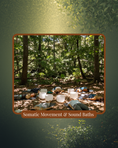 Load image into Gallery viewer, group of women surrounded by trees, for a Somatic Movement & Sound Baths session.
